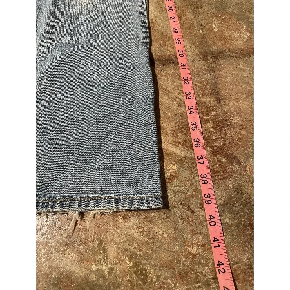 Vintage Levi's 505 Regular Fit Distressed Faded‎ Blue Denim Jeans 36W x 30L *